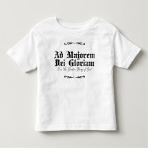 Camiseta infantil Ad Majorem Dei Gloriam