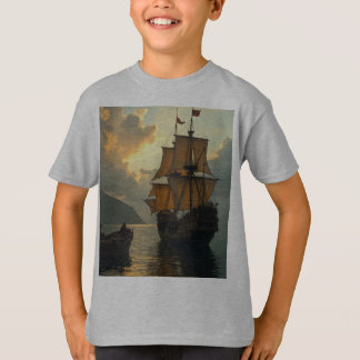 Camiseta infantil adequada para o dia de Colombo