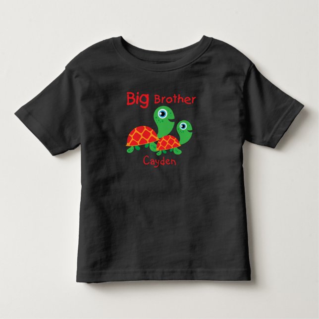 Camiseta Infantil Adicione um nome de tartarugas personalizadas Gran (Frente)