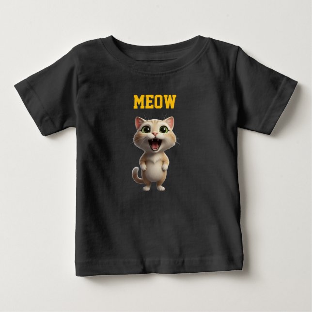 Camiseta Infantil Adorável Meow Kitty (Frente)