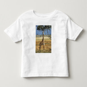 Camiseta Infantil África, Quênia, Amboseli NP. Uma girafa comum, ou