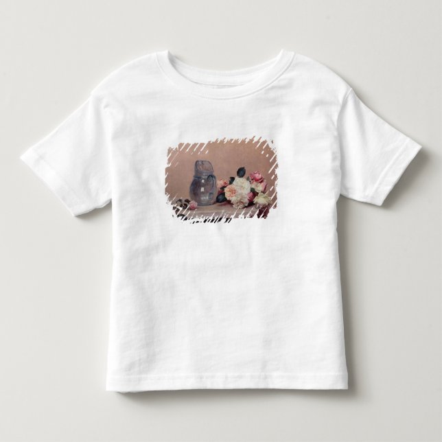 Camiseta Infantil Ainda vida com rosas, 1889 (óleo em canvas) (Frente)