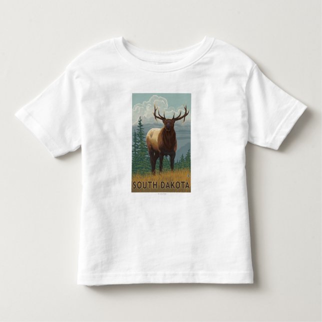 Camiseta Infantil Alces SceneSouth Dakota (Frente)