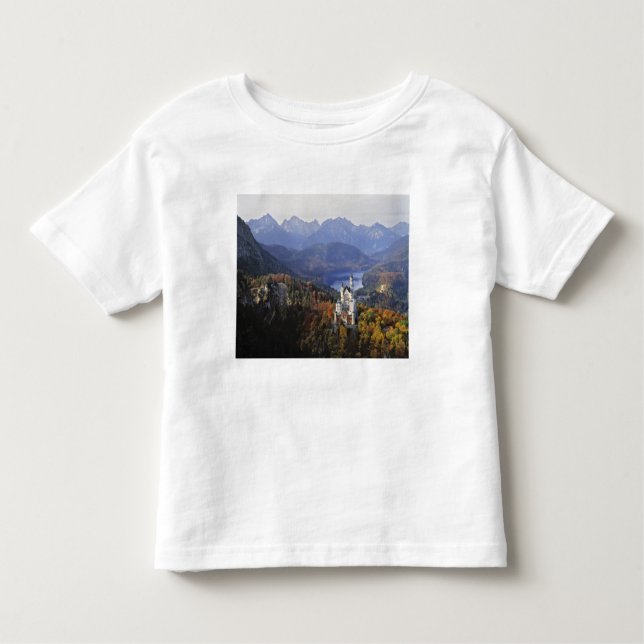 Camiseta Infantil Alemanha, Baviera, Castelo Neuschwanstein. Rei (Frente)