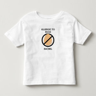 Camiseta Infantil Alérgico aos ovos personalizados não caçoa nenh