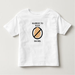 Camiseta Infantil Alérgico aos ovos personalizados não caçoa nenhum