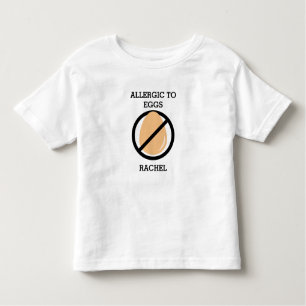 Camiseta Infantil Alérgico aos ovos personalizados não caçoa nenhum