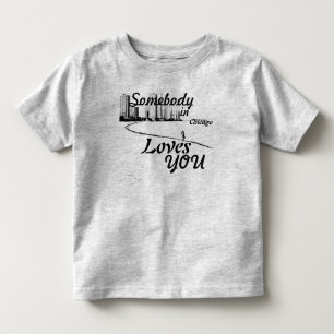 Camiseta Infantil Alguém em Chicago ama-o