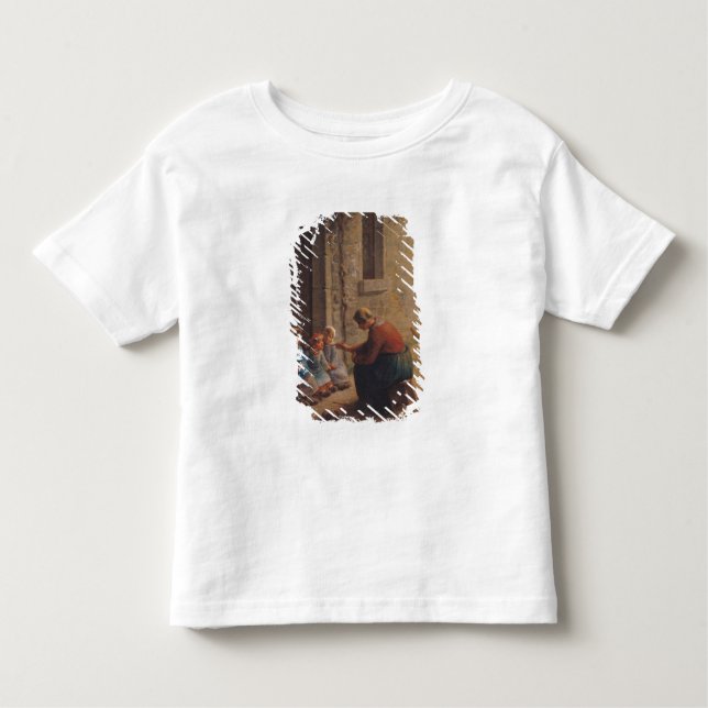 Camiseta Infantil Alimentando os jovens, 1850 (Frente)