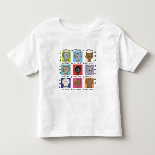 Camiseta Infantil Amante do gato do Meow (Frente)