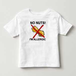 Camiseta Infantil Amendoim NENHUNS loucos eu sou alérgico