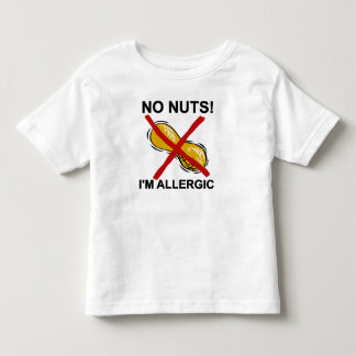 Camiseta Infantil Amendoim NENHUNS loucos eu sou alérgico