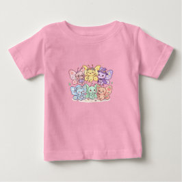 Camiseta Infantil Amigos Borboleta Fada Fofa