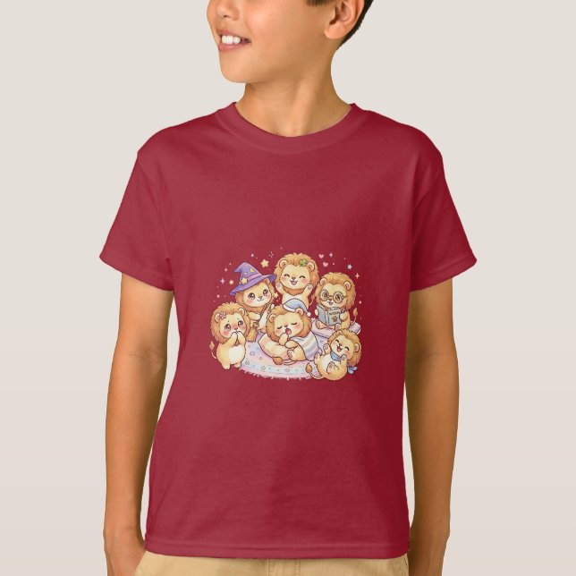 Camiseta Infantil Amigos Cachorrinhos Fofos (Frente)