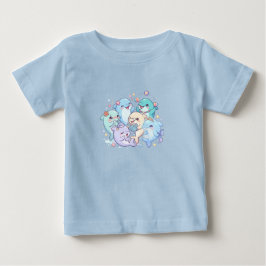 Camiseta Infantil Amigos Golfinhos Fofos