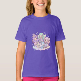 Camiseta Infantil Amigos Mágicos Fofa