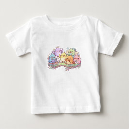 Camiseta Infantil Amigos Passarinhos Fofos