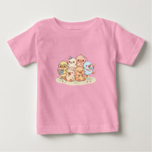 Camiseta Infantil Amigos Patos Fofos