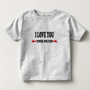 Camiseta Infantil Amo-te muito armas abertas