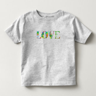 Camiseta Infantil "Amor" com Flores