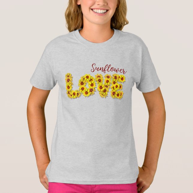 Camiseta Infantil Amor de Girassol (Frente)