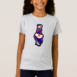 Camiseta infantil AmSamoa Finger Heart Black-Out