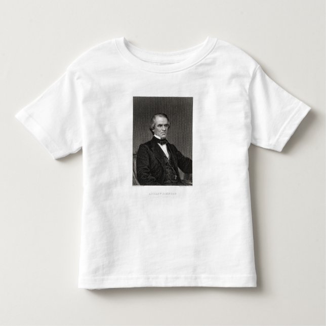 Camiseta Infantil Andrew Johnson, gravado de uma fotografia por Thom (Frente)