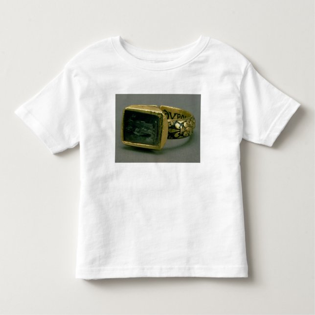 Camiseta Infantil Anel de Signet do rei Louis IX de France (St (Frente)