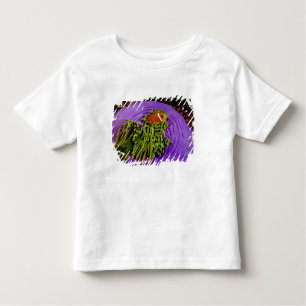 Camiseta Infantil Anemonefish e grande anêmona