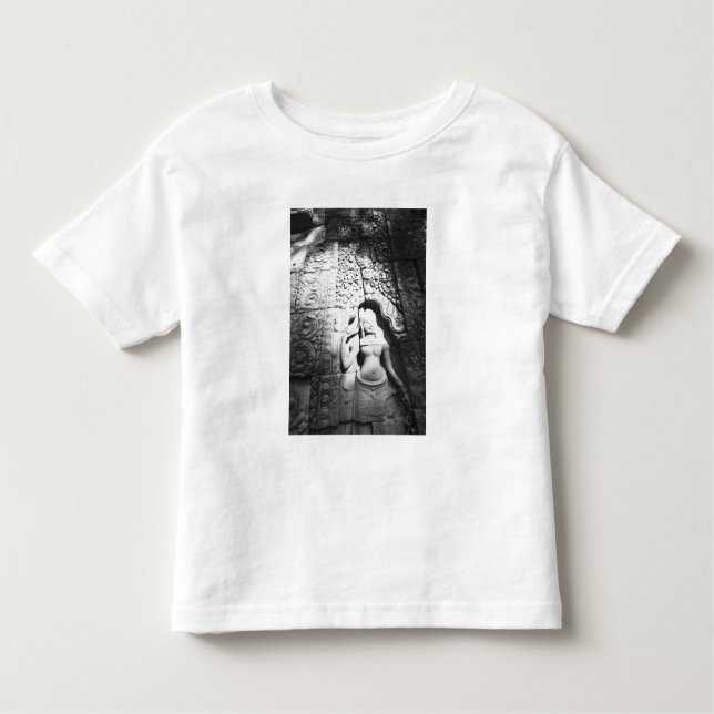Camiseta Infantil Angkor Cambodja, Apsara Que Esconde O Bayon (Frente)