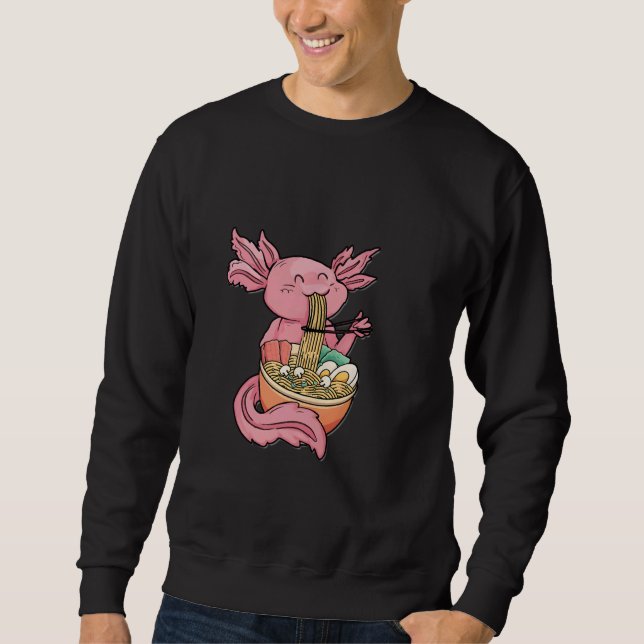 Camiseta Infantil Anime Kawaii Axolote Comendo Mac (Frente)