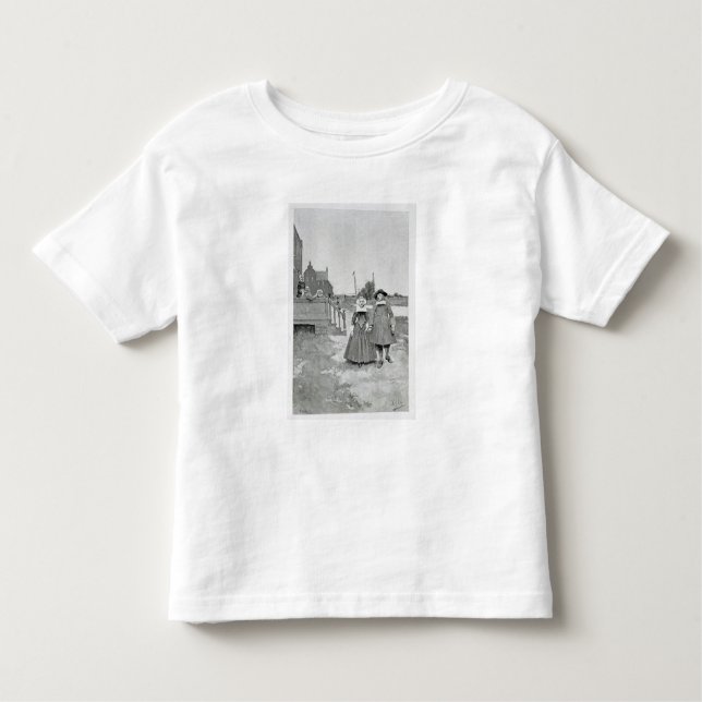 Camiseta Infantil Ao longo do canal em Manhattan velho (Frente)