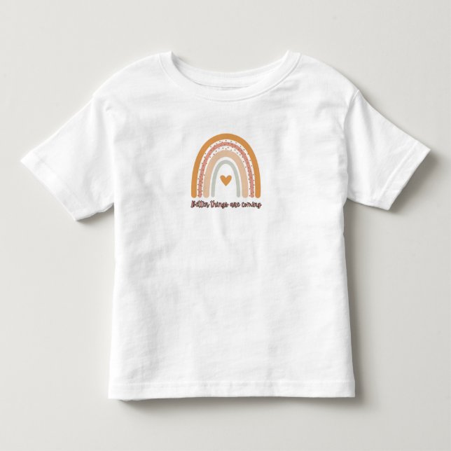 Camiseta Infantil Arco-Íris – Citação Positiva par (Frente)