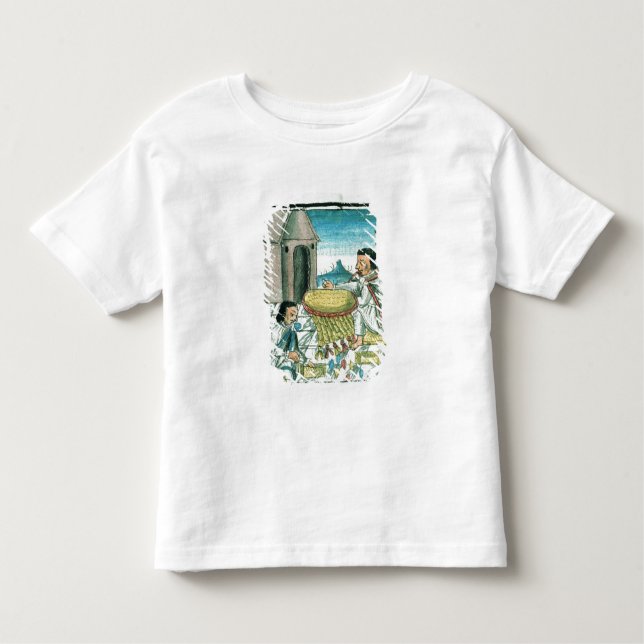 Camiseta Infantil Artesões astecas da pena no trabalho (Frente)