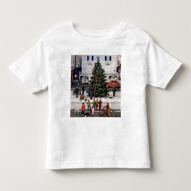 Camiseta Infantil Árvore na praça da cidade (Frente)