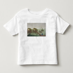Camiseta Infantil As habitações do tribo de Papu, Rawak, chapeiam 