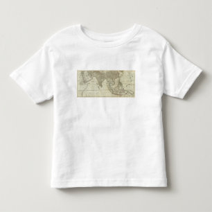 Camiseta Infantil Ásia e seu mapa das ilhas