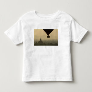 Camiseta Infantil Ásia, Mianmar, Bagan, balão sobre os templos de