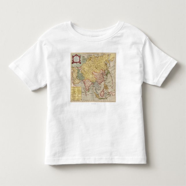 Camiseta Infantil AsiaPanoramic MapAsia 2 (Frente)