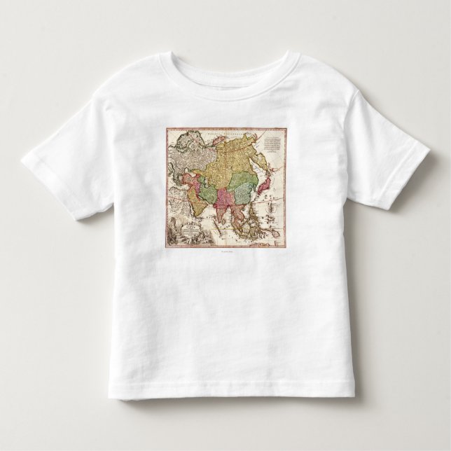 Camiseta Infantil AsiaPanoramic MapAsia 6 (Frente)