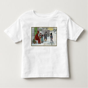 Camiseta Infantil Assento de GreetingSanta do Natal