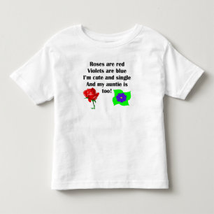 Camiseta Infantil Auntie bonito e único Poema
