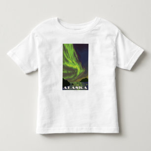 Camiseta Infantil Aurora boreal e orcas - Seward, Alaska