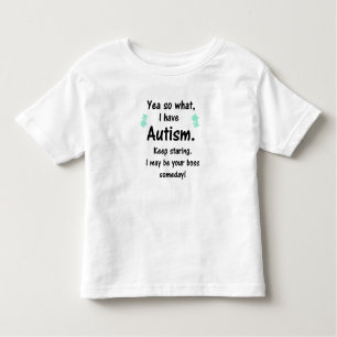 Camiseta Infantil Autismo eu posso ser seu chefe um dia! T dos