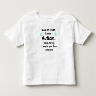 Camiseta Infantil Autismo eu posso ser seu chefe um dia! T dos