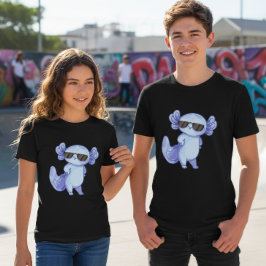 Camiseta Infantil Axolote Óculos de Sol Legal