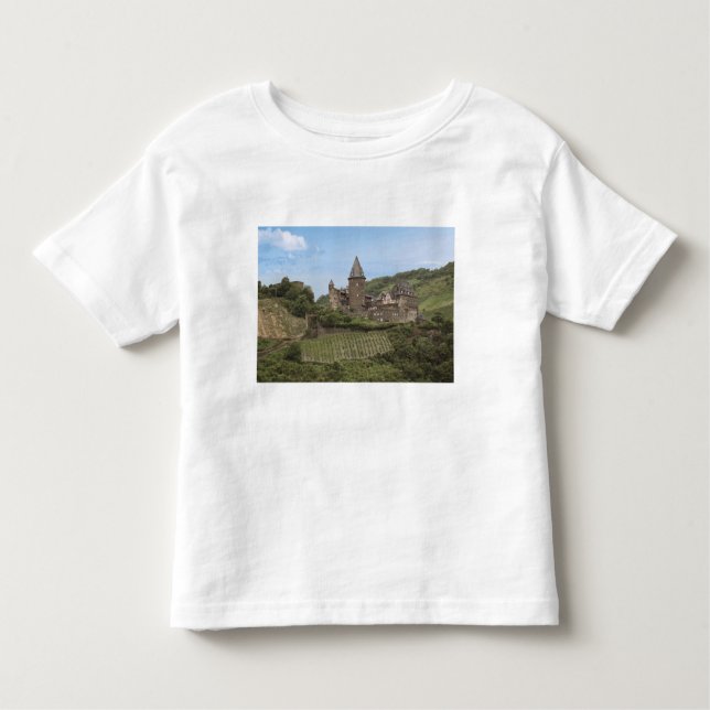 Camiseta Infantil Bacharach, Alemanha, Castelo de Stahleck, Schloss (Frente)