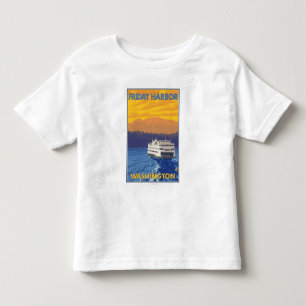 Camiseta Infantil Balsa e montanhas - porto de sexta-feira,