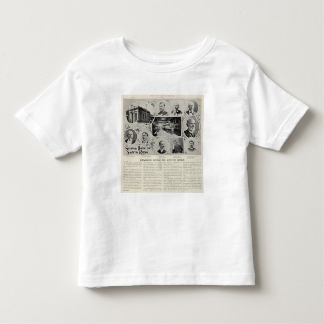 Camiseta Infantil Banco de poupança de Santa Rosa, Califórnia (Frente)