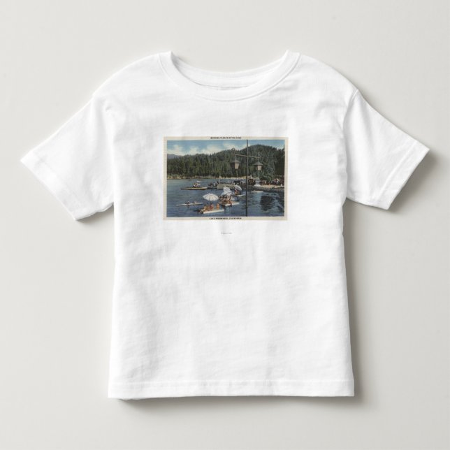 Camiseta Infantil Banhando flutuadores, nadadores na angra (Frente)